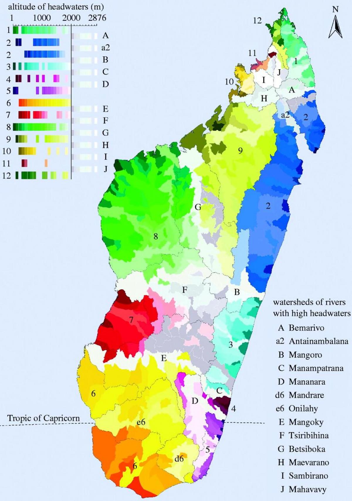mapa de Madagascar clima