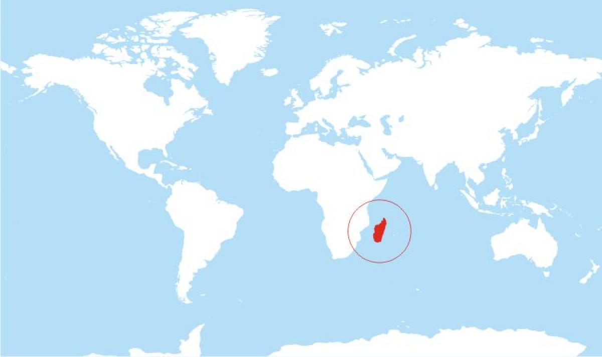 mapa de Madagascar localização no mundo