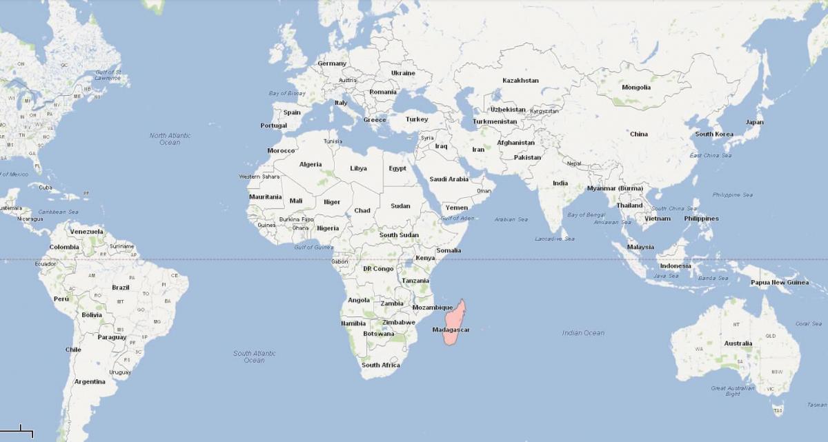 mapa mostrando Madagascar