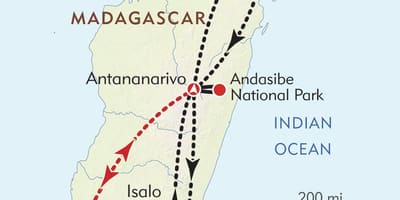 Em Antananarivo, Madagáscar mapa