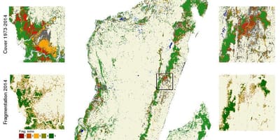 Mapa de Madagascar desmatamento