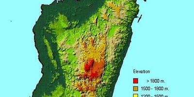 Mapa de Madagascar geografia