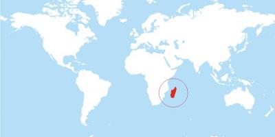 Mapa de Madagascar localização no mundo