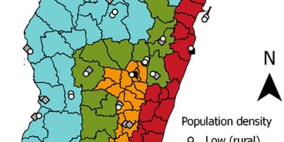 A malária Madagascar mapa