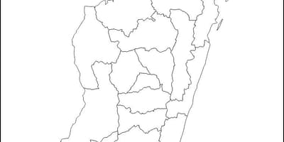 Madagascar contorno do mapa
