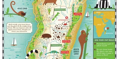 Mapa de Madagascar mapa para crianças