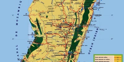 Madagascar atracções turísticas mapa