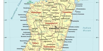 Mapa detalhado de Madagascar